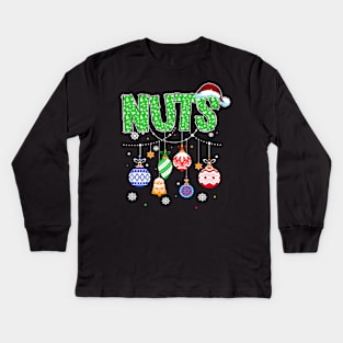 Funny Chest Nuts Matching Chestnuts Christmas Couples Nuts Kids Long Sleeve T-Shirt